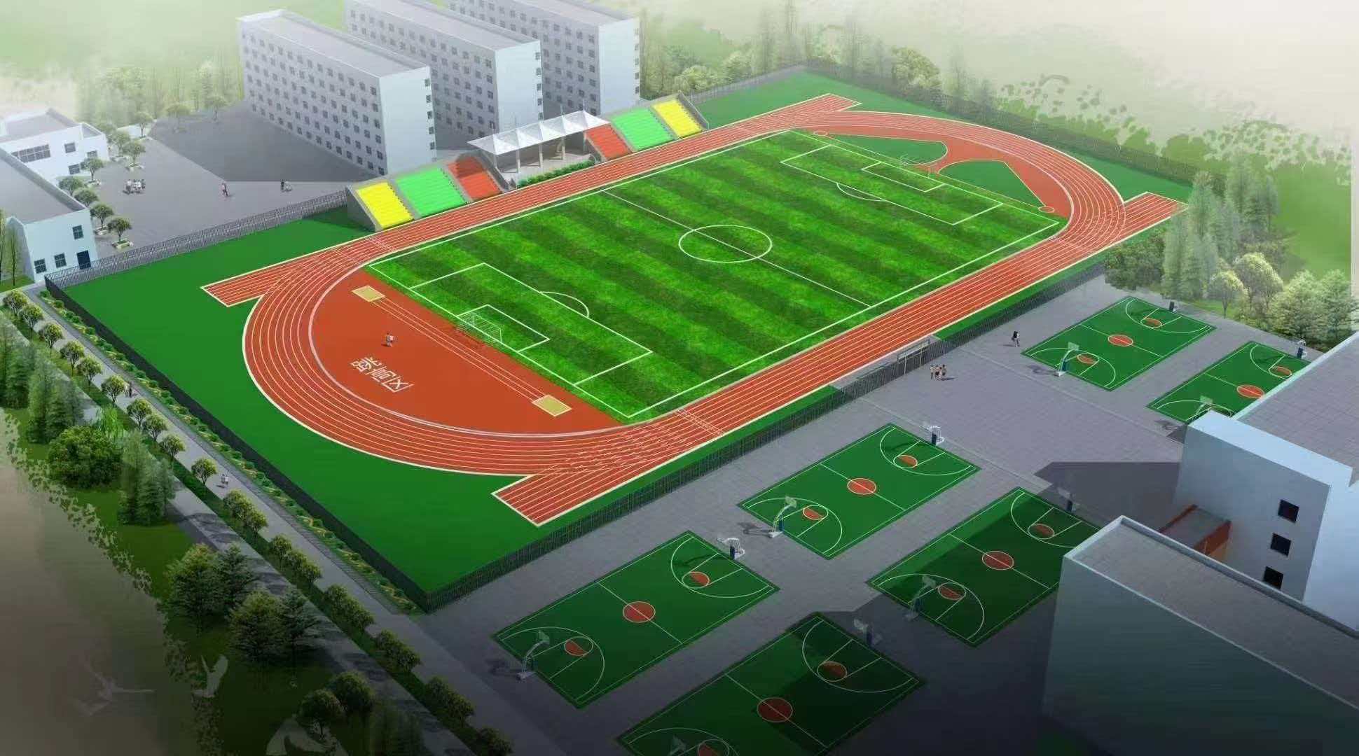 烟台市学校运动操场透水跑道 - 厂家